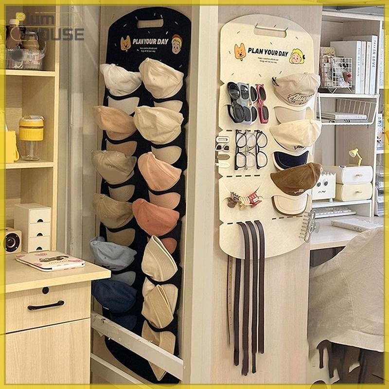 PlumHOUSE Mũ Nỉ Tổ Chức Bảo Quản Móc Treo 6 / 12 Túi Mũ Giá Trưng Bày Dung Tích Lớn Cho Cửa Tường Tủ Quần Áo VN