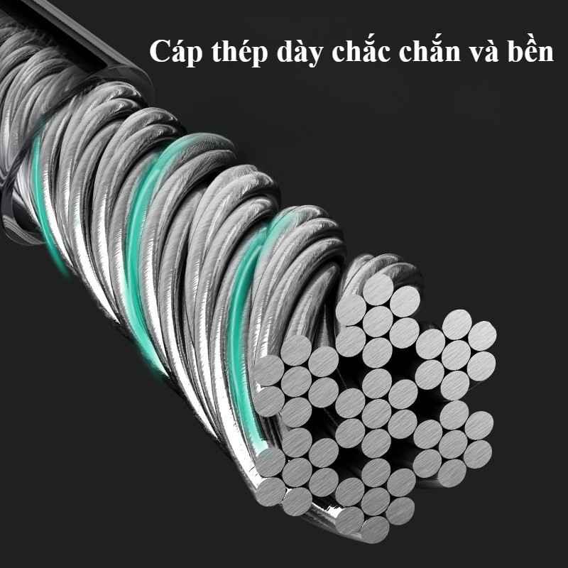 Khóa Dây 5 Số Chống Trộm, Chống Cắt Siêu Bền, An Toàn Tuyệt Đối, Dùng Cho Xe Máy/Xe Đạp, Giá Cực Hời