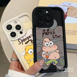 ibumpers Ốp Điện Thoại iPhone Họa Tiết SpongeBob Ốp Lưng Dày Dặn Silicon Mềm Chống Rơi Chống Sốc Cho IPhone 16 15 14 12 13 11 Pro Max IP 7 8 Plus X XS XR