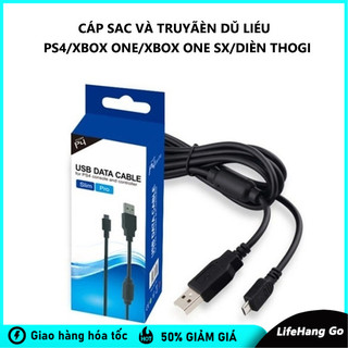 Cáp Sạc Tay Cầm PS4 Dài 2m – Tương Thích DualShock 4, Xbox One