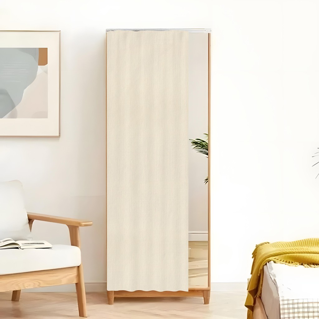 Rèm gương đơn giản & sạch sẽ - Bảo hiểm toàn diện, Chống bụi, Bao gồm đường ray, Kết cấu giấy mềm