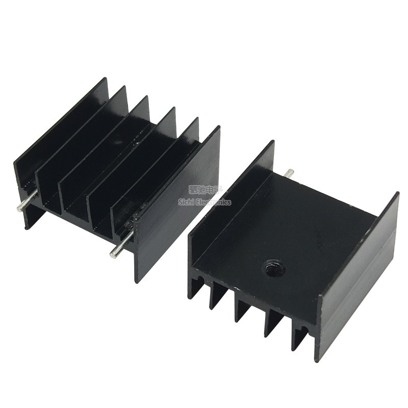 Bộ tản nhiệt 23 * 16 * 25mm 23 * 16 * 30 với kim đen TDA7294 / L298, v.v. IC Bộ tản nhiệt chuyên dụng
