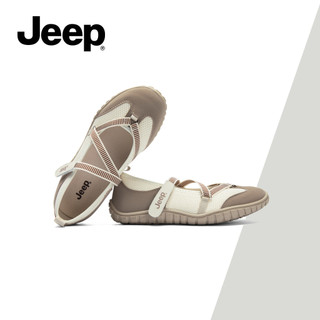Giày đế mềm Mary Jane đế mềm cổ điển mới của JEEP dành cho nữ - Giày thường cổ thấp, Giày trượt nhẹ lấy cảm hứng từ ba lê, Trang phục hàng ngày thanh lịch