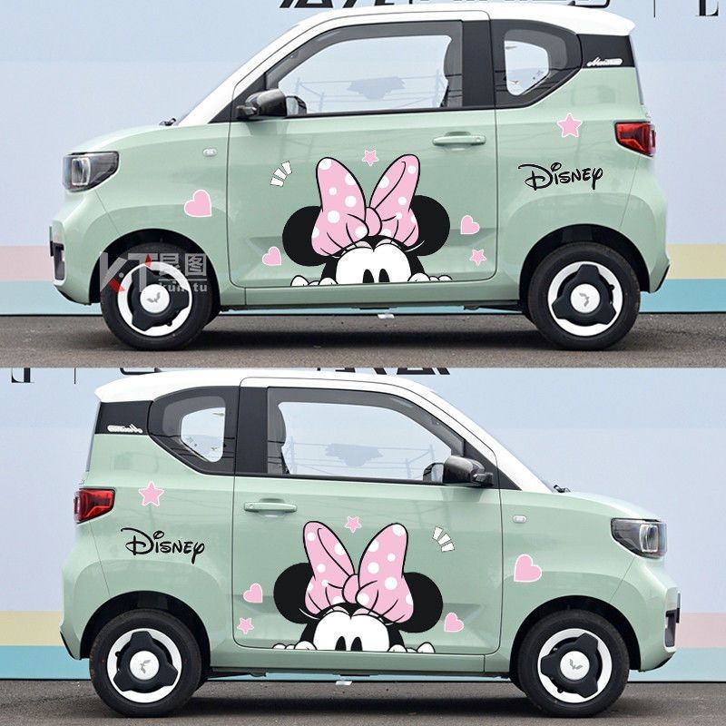 Ola Cheryway Nhãn Dán Xe Hơi Dễ Thương Kiến Nhỏ Kem Minnie mini Body Sticker Colai Wuling Hongguang Mickey