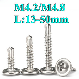 (((LXY) Vít tự khoan inox 410 xanh đầu lồi (đầu dù) M4.2 / M4.8 * L13-50mm (RM-VN-1)