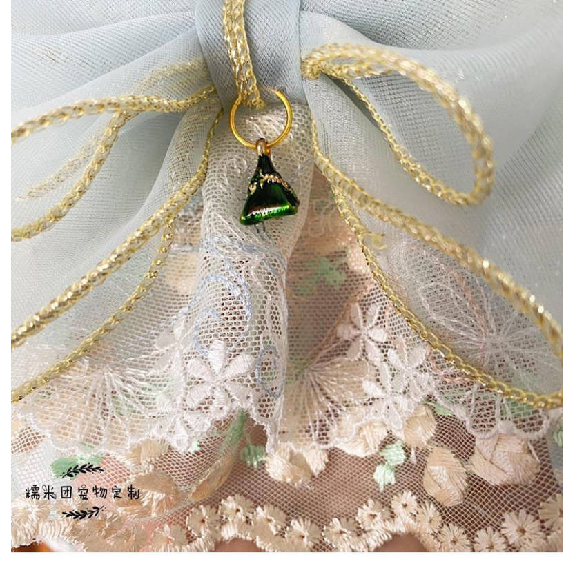 【Ready Stock】 New Pet Small Zongzi Lace Scarf Cat Bow Dog Bow Tie Korean Style Collar Saliva Towel Bib Fairy 7Kld