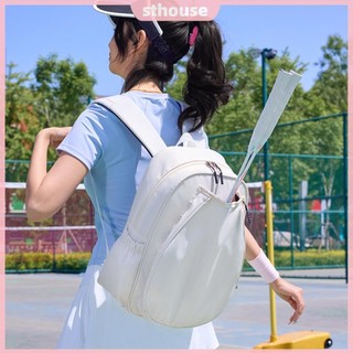 Túi đeo sau thể thao di động bằng Nylon dành cho nữ Túi đựng vợt tennis chống nước Túi thể thao đa chức năng dành cho ngăn cầu lông & giày tennis Pickleball [sthouse.vn]
