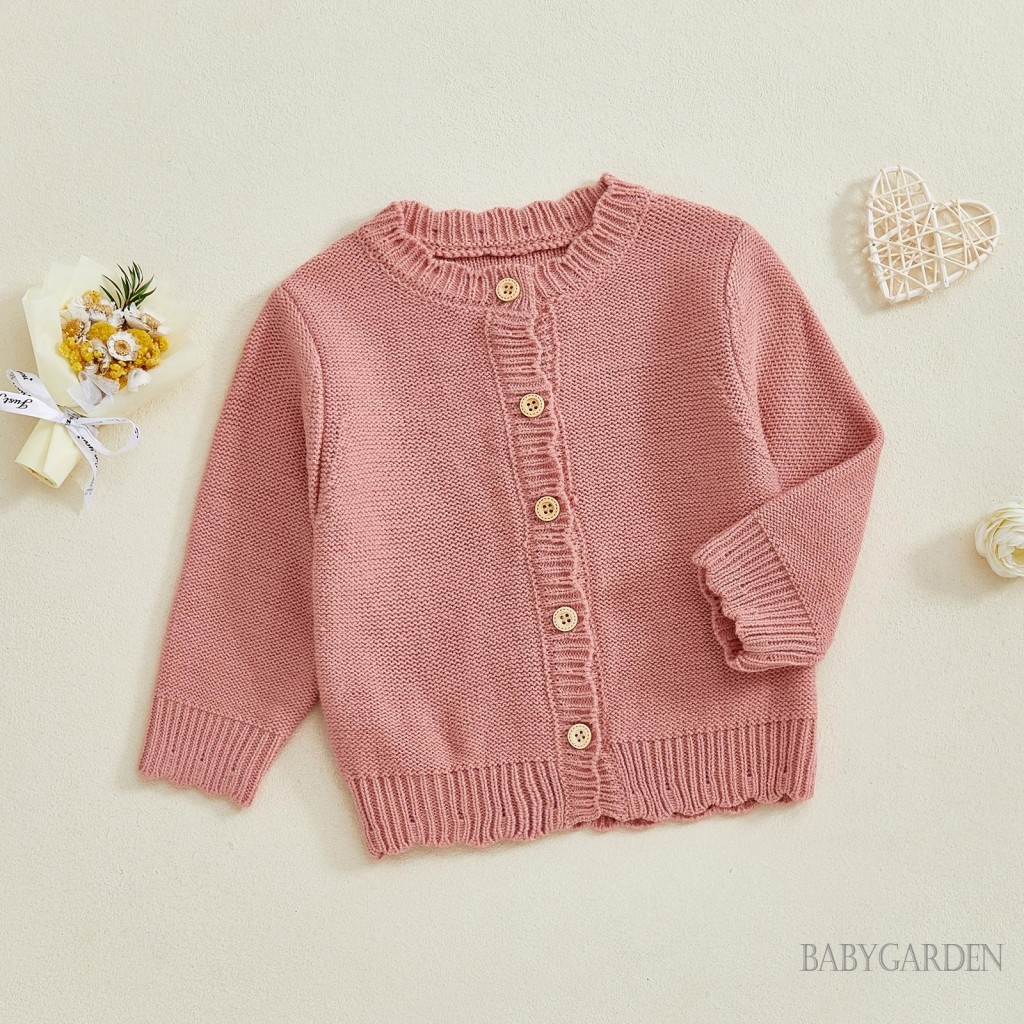 / / -3 tuổi bé trai / bé gái Cardigan dài tay Nút đóng rắn ấm áp mùa đông Quần áo len