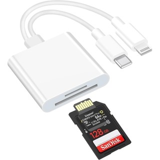 Multi-functional iPhone SD card reader Lightning to SD Type-C High Speed Data Transfer & External Storage Expansion