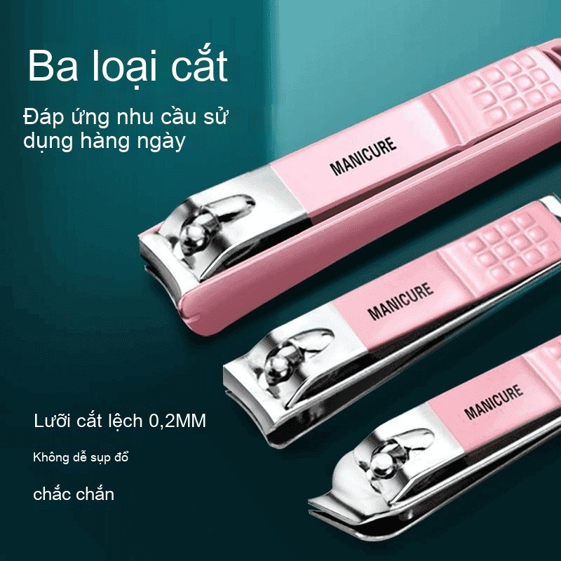 Bộ kéo móng cao cấp Bộ dụng cụ Đức - Kéo móng mỏ xiên chống bắn tán, dùng gia đình chải chân/đẹp móng