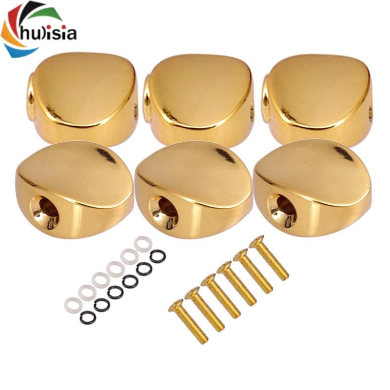 chulisia 6 Chiếc Chốt Mũ Máy Đầu Đàn Guitar Cổ Điển Nút Thay Thế Núm Cho Đàn Guitar Dân Gian Acoustic