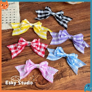 Handmade 3D Nơ Lớn Kẹp Tóc Thú Cưng Nhẹ BB Kẹp Cho Maltese Yorkie Chụp Ảnh Phụ Kiện Tóc