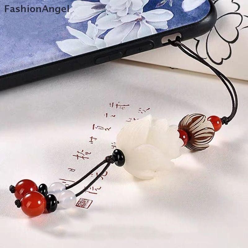 FashionAngel Vintage Handmade Khắc Bồ Đề Hoa Sen Móc Khóa Dành Cho Nữ Gỗ Trang Sức Quyến Rũ Đơn Giản Đính Hạt Móc Chìa Khóa VN