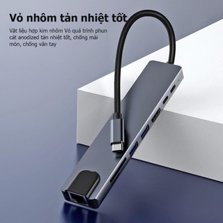 8 Sạc 1 đổi HDMI 87W C nhanh thẻ Đầu đọc Type tương thích rộng rãi Bộ trong chống cháy nổ RLY HUB USB chuyển