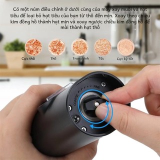 Nút Không Thép Lưỡi Gỉ Động Chỉ Cối Muối Minh Lợi 1 ThôMịn Tiện Xay Tự Điều Độ Chỉnh Điện Tiêu Thông Máy Mẫu mã đa