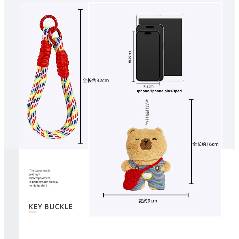 BÁN HẤP DẪN!!!Hoạt Hình Dễ Thương Kapibara Sang Trọng Đồ Chơi Treo Điện Thoại Di Động Dây Buộc Ngắn Tình Yêu Gioăng Vỏ Điện Thoại Cặp Đôi Dây Đeo Cổ Tay Hợp Thời Trang