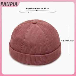 PNPIA-Đèn Không Vành Mũ Hip Hop Có Thể Điều Chỉnh Khóa Đường Phố Thường Ngày Di Động Mũ Thời Trang Nam Cotton Vành Vintage Mái Vòm Mũ Docker