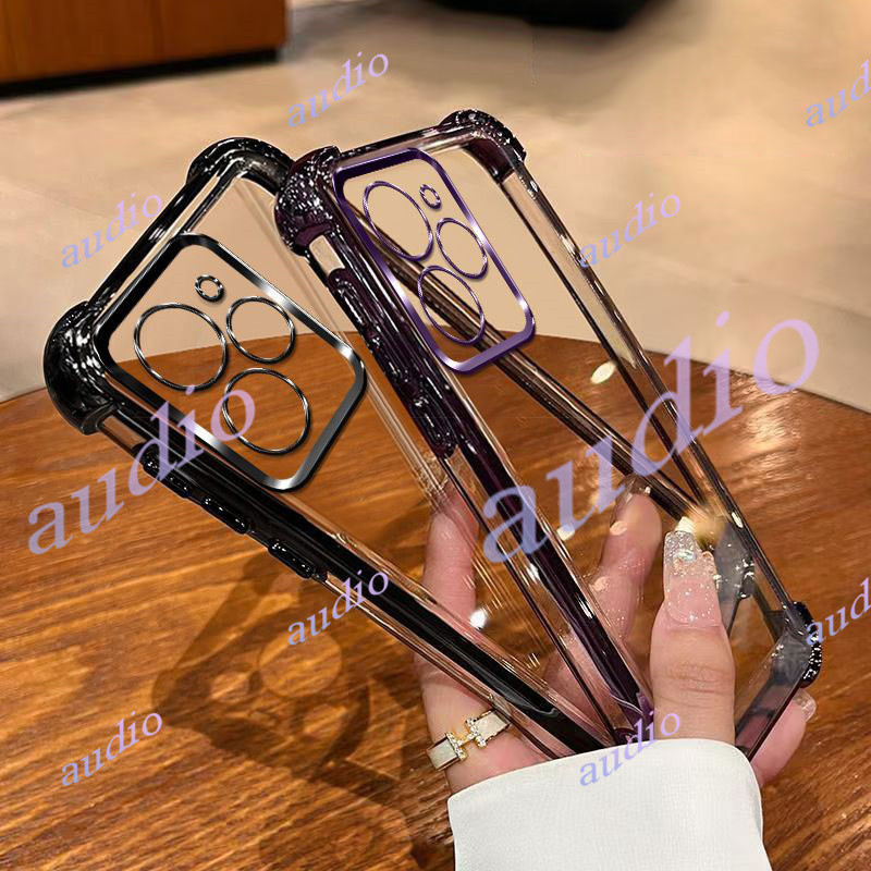 Ốp điện thoại trong suốt mạ bốn góc Realme 15T 5G cho realme 15T 15 Pro Realme15T 5G Ốp lưng silicon mềm chống sốc sang trọng cho Realme 15Pro Realme15 Pro 5G