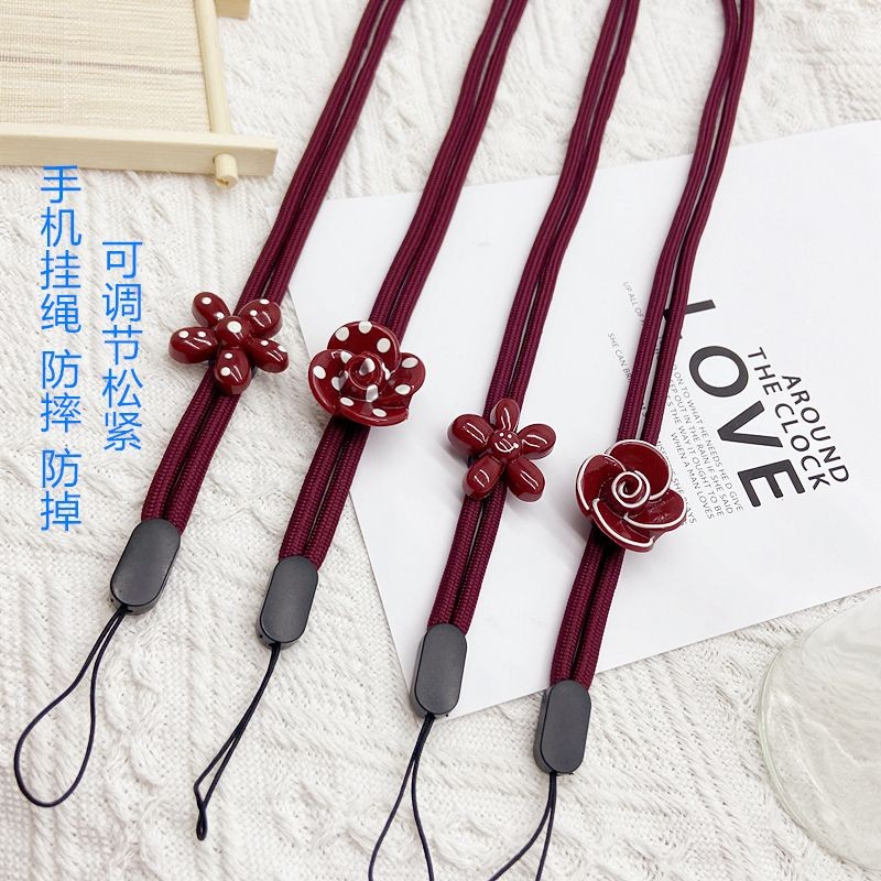 Hoa Thời Trang Điện Thoại Di Động Dây Treo Dây Đeo Cổ Phong Cách Đơn Giản Dài Điện Thoại Mặt Dây Chuyền
