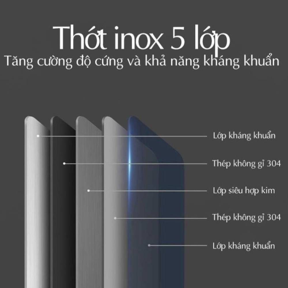 Thớt Inox 304 Dày Kháng Khuẩn Chống Ẩm Mốc, Chống Xước Dăm, Dễ Dàng Vệ Sinh