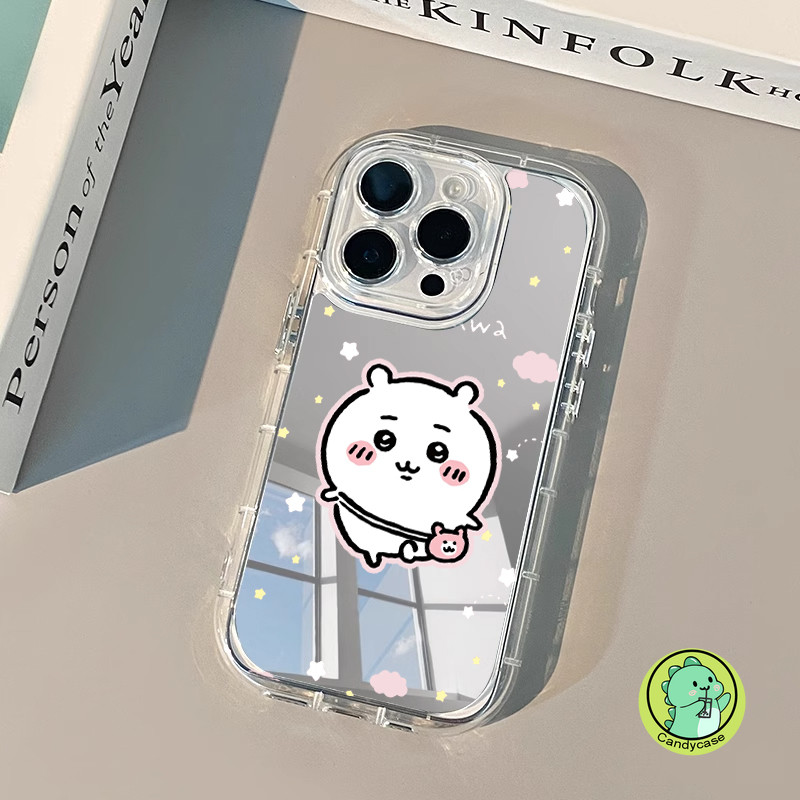Ốp Điện Thoại Gương Túi Khí Cho Honor X9C Smart X9A X9 X8 X7 X7C X7B Magic 7 6 5 3 Pro Lite 5G 4G Vỏ Hoạt Hình Dễ Thương Thỏ Chiikawa Vỏ Trong Suốt