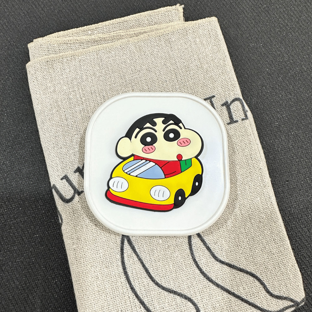 Khay Đựng Niềng Răng Hình Shin Hộp Đựng Hàm Duy Trì Pochacco Có Gương Nắp Đậy Hoạt Hình Nổi Dễ Thương