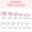 AFTEROF 120 Cái Đầu Móng Tay Bộ, Móng Chân Ngắn Vuông Sang Trọng Pháp, Sang Trọng Bóng Full Cover Bấm Vào Móng Tay Giả Móng Tay Nghệ Thuật