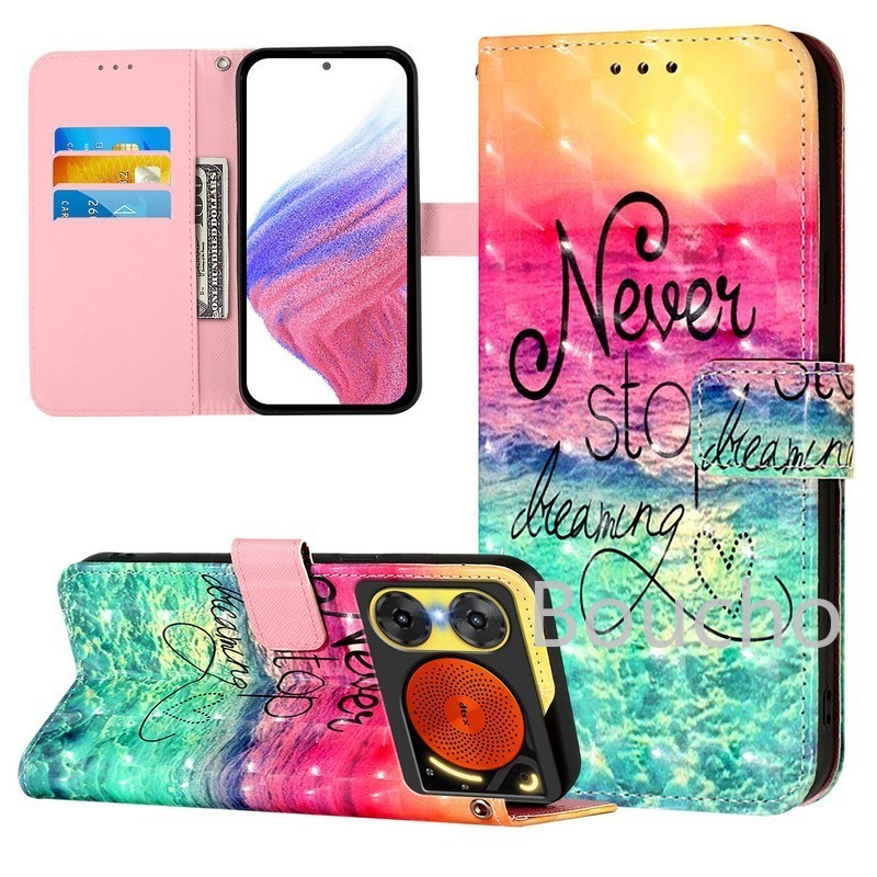 Dành Cho ZTE Nubia Music 2 Nubia Z70S Z70 Z60 Ultra RedMagic 10 Vỏ Không Khí Sơn Vỏ Điện Thoại Cho Nubia Neo 3 GT Music2 Ốp Lưng Ví Da Từ Tính Sách Flip Cover