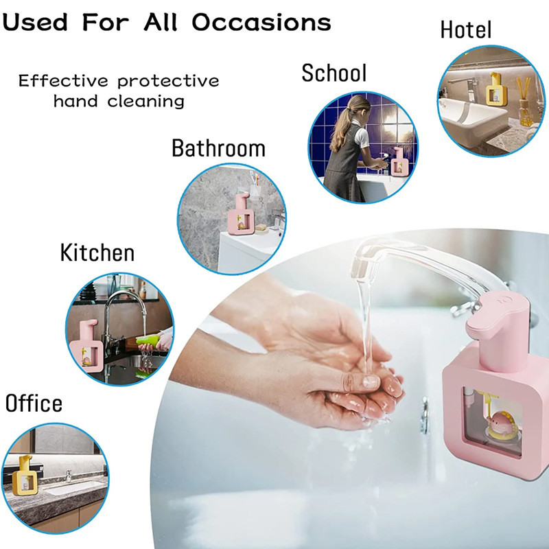 Máy rửa tay tự động 400ml, cảm ứng, tạo bọt, phân phối xà phòng, khử trùng, cầm tay