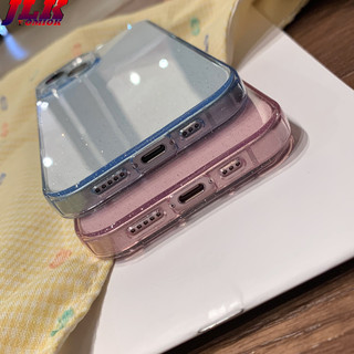 [Jlk] Ốp Điện Thoại Trong Suốt Lấp Lánh Mềm Mại Cho iPhone 11 12 13 14 15 16 Pro Max Plus Ốp Lưng Silicon Trong Suốt Chống Sốc