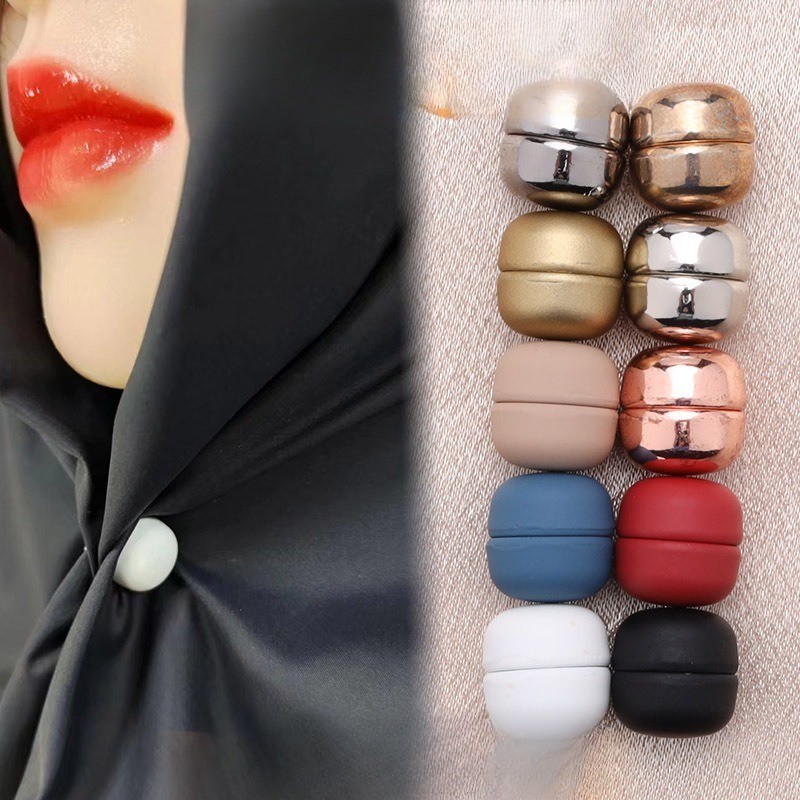 Hoa Tình Yêu Dây Xích Màu Từ Khăn Khóa Liền Mạch Mạnh Từ Tính Hồi Giáo Hijab Cố Định Khóa Thời Trang Mặc Phụ Kiện Quà Tặng