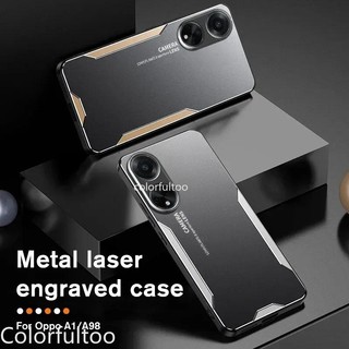 Ốp Lưng Cho Oppo A18 A38 A58 A78 A98 A79 4G 5G Vỏ Cứng Giáp Chống Sốc Kim Loại Hai Màu Chống Rơi Mờ Full Bảo Vệ Camera Vỏ Điện Thoại Cho A 18 OppoA38