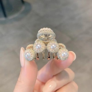 Mauropoli [Sẵn sàng] Phong cách mới Ngọc trai Tòa án Pháp Kẹp nhỏ Kẹp tóc nửa đầu Mũ đội đầu cao cấp Kẹp tóc Top Kẹp lưng Đầu đuôi ngựa