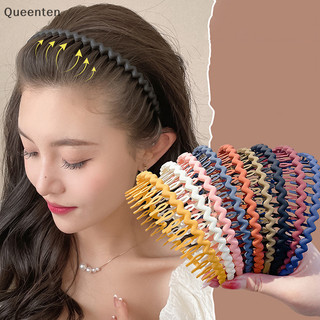 Queenten Thời Trang Mờ Tóc Vòng Chống Trơn Trượt HairBand Nữ Phù Hợp Với Bấm Tóc Khóa Viền Bé Gái Có Răng Hàm Phụ Kiện Tóc QT