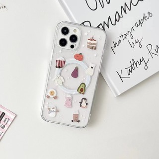 Trái Cây Đáng Yêu Dễ Thương Trong Suốt Cho Iphone 16promax Xs XR XSMAX 11pro Max 16pro 12 13 14 15 Pro Max Ốp điện thoại Mềm 14promax 16plus