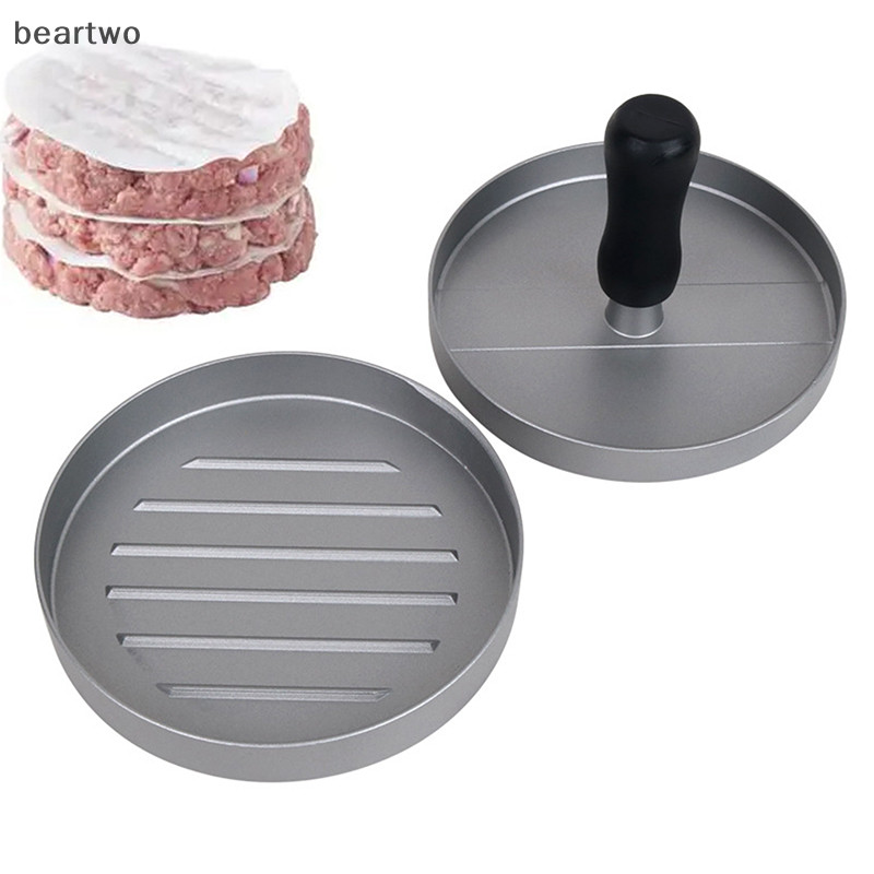 < Beartwo > Khuôn Hamburger Tròn Chất Lượng Cao Hợp Kim Nhôm Hamburger Thịt Bò BBQ Burger Thịt Báo Chí Thịt Khuôn Thực Phẩm Nhà Bếp Đẹp