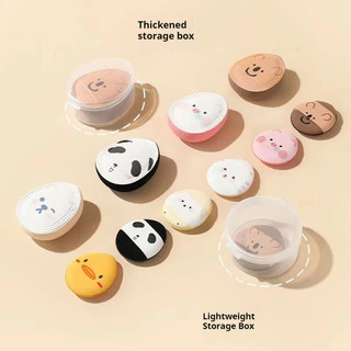 Guoxiaoniu Zoo Series Finger Puff ❈ ✷ ❈ ❈ ❈ ❈ ❈ ❈ ❈ ❈ ❈ ❈ ❈ 🍎 Đệm khí Mini ướt và khô Chi tiết Che khuyết điểm Bọt biển Puff Dụng cụ trang điểm mặt