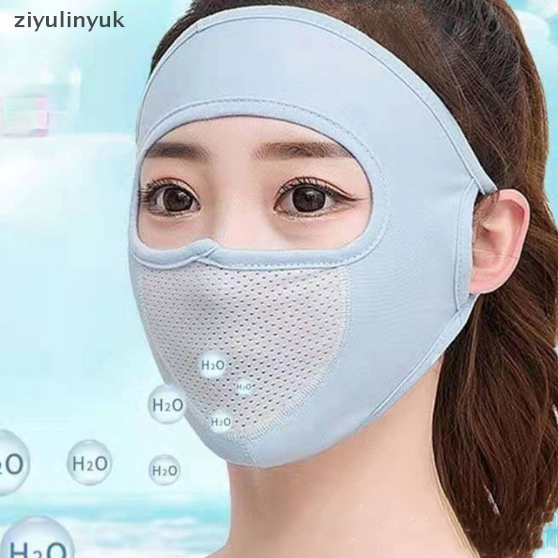 Ziyulinyuk Mùa Hè Băng Lụa Mặt Balaclava Full Cover Mùa Hè Chống Tia UV Mỏng EN
