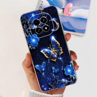Ốp Chống Sốc Cho Realme V60 RMX3995 / Realme V60s RMX3996 Vỏ Trong Suốt Phi Hành Gia Hoa Phổ Biến Cho RealmeV60 Ốp Lưng
