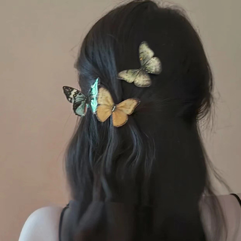 1 / 2 Kẹp Tóc Bướm Cổ Tích 3D - Thời Trang, Ngọt Ngào, Dễ Thương, Retro -Side Bangs Barretters - Kẹp Tóc Nơ Trẻ Em - Dành Cho Bé Gái Trang Điểm, Nhập Vai, Tặng - Phụ Kiện Tóc
