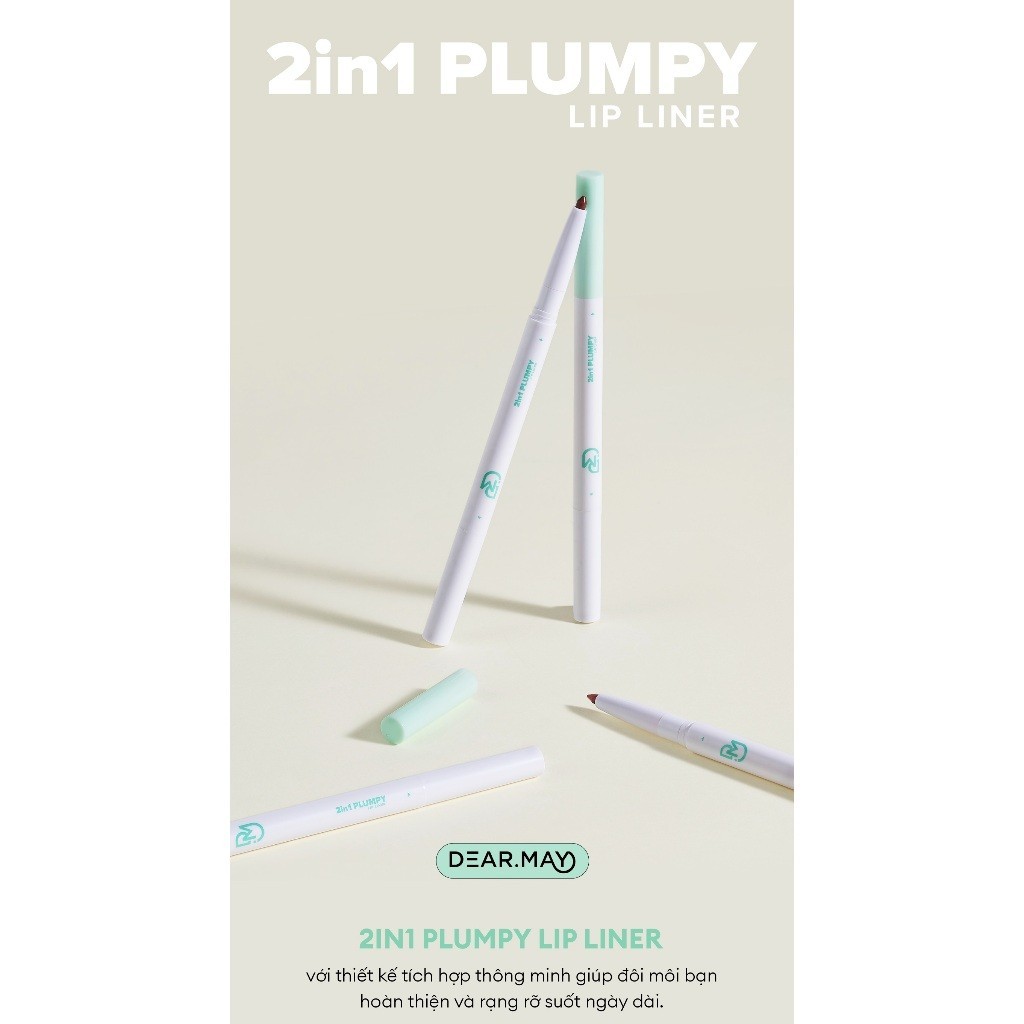 Chì Viền Môi Dearmay 2in1 Plumpy Lip Liner 0,36g