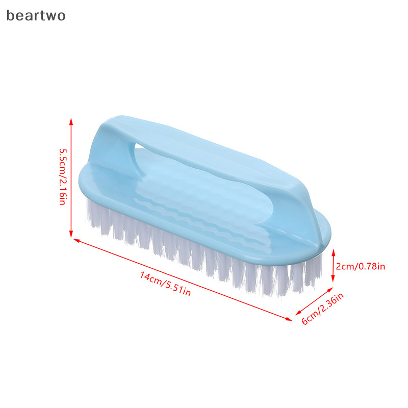 < Beartwo > Bàn chải chà sàn Quần áo giặt có dây cứng Bàn chải chà giày Bàn chải làm sạch tay bằng nhựa di động Phòng tắm nhà bếp Đẹp