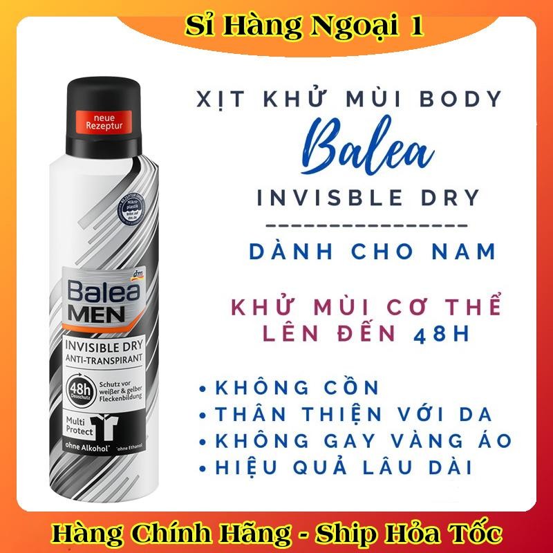 Xịt khử mùi cơ thể Balea Men Đức 200ml ngăn mồ hôi, hương thơm nam tính -Date mới nhất