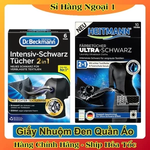 Giấy giặt đen, giấy nhuộm màu quần áo HEITMANN và Dr Beckmann của Đức - Mẫu mới nhất