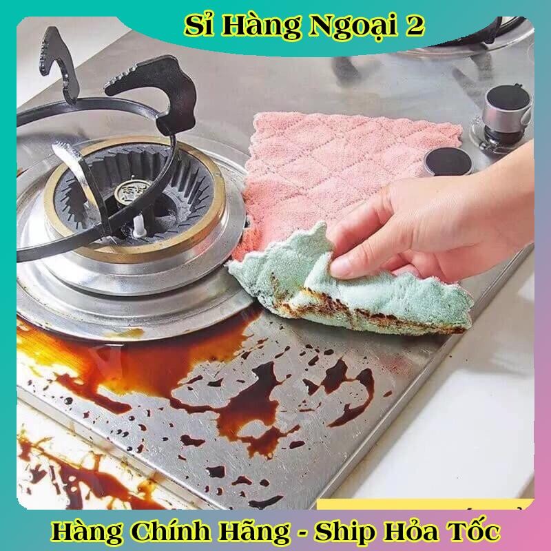 [1 CHIẾC] Khăn Lau Bếp 2 Mặt Đa Năng Dày Dặn Siêu Thấm - Lau Bát Đĩa, Bàn Ghế