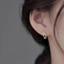 S925 Bạc Cá Mèo Khóa Tai Đơn Giản Thời Trang Bông Tai Nữ Món Quà Trang Sức