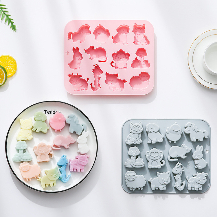 12 Chủ Đề Cung Hoàng Đạo Silicon Làm Bánh Sô Cô La, Thạch Cao, Xà Phòng, Epoxy, Dụng Cụ DIY
