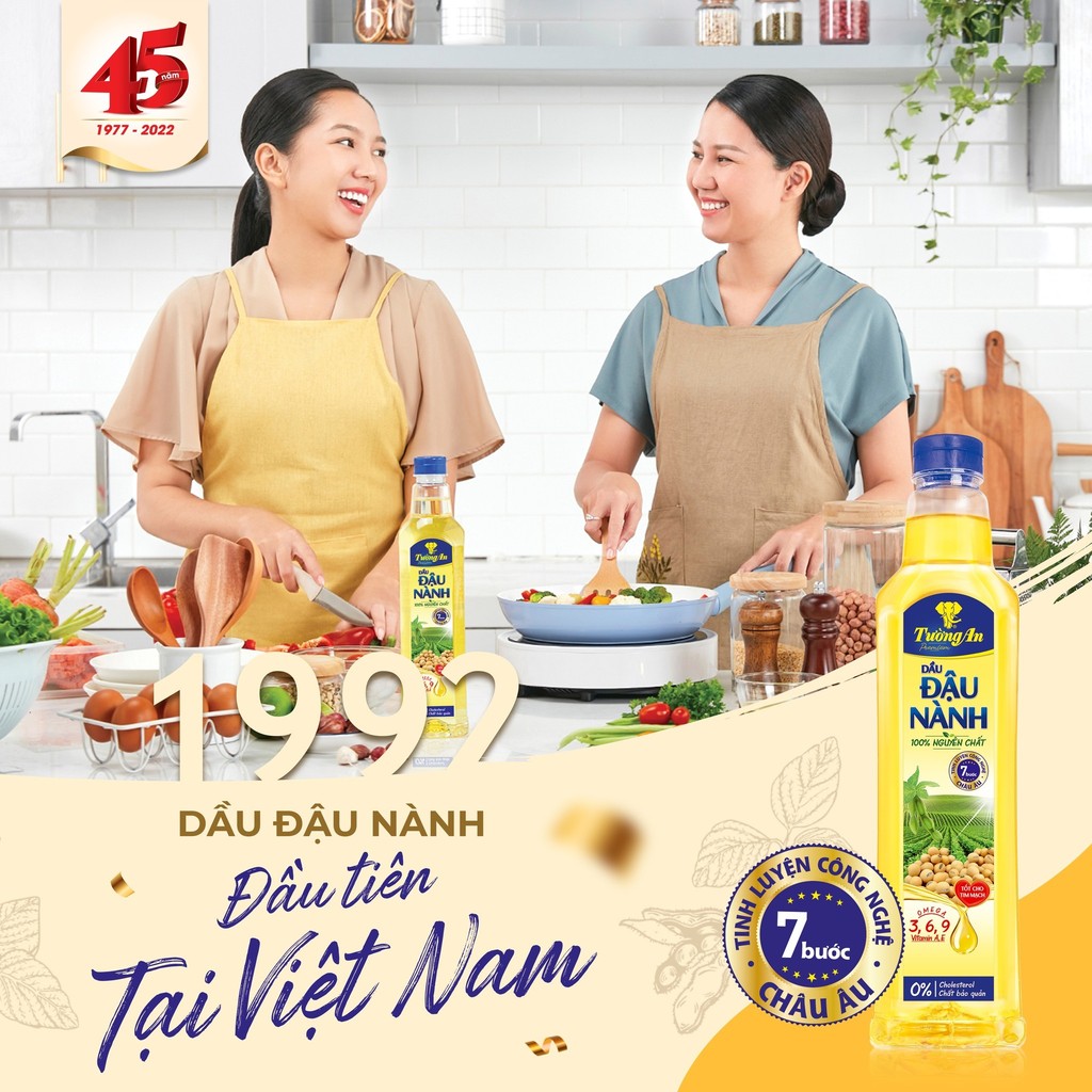 [MUA 10L TẶNG 2L] Dầu Đậu Nành Tường An Premium 1L