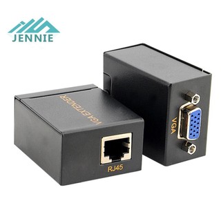 1 Cặp Mạng Tín Hiệu VGA 60m sang Bộ Thu Phát Ethernet Mở Rộng Lan ✨ [Jennie1.vn]