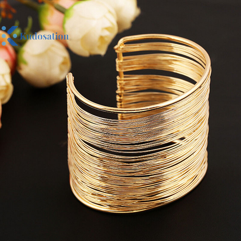 Kudosation Nữ Thời Trang Tuyên Bố Vòng Tay Lắc Tay Đầm Vintage Đa Cấp Lắc Tay